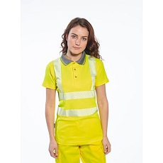 Dámská reflexní polokošile s krátkým rukávem Pro Hi-Vis, žlutá, vel. S