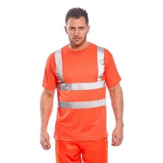 Reflexní tričko s krátkým rukávem Ris Hi-Vis, oranžové, vel. XXL