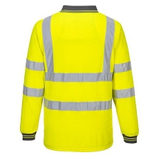 Reflexní polokošile s dlouhým rukávem Hi-Vis, žlutá, vel. XXL
