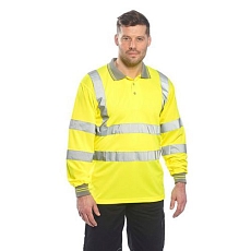Reflexní polokošile s dlouhým rukávem Hi-Vis, žlutá, vel. XXL