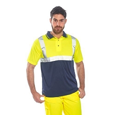 Reflexní polokošile s krátkým rukávem Two-Tone Hi-Vis, žlutá/modrá, vel. 3XL