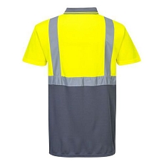 Reflexní polokošile s krátkým rukávem Two-Tone Hi-Vis, žlutá/šedá, vel. L