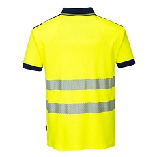 Reflexní polokošile s krátkým rukávem PW3 Hi-Vis, žlutá/modrá, vel. S
