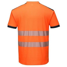 Reflexní tričko s krátkým rukávem PW3 Hi-Vis, oranžové/modré, vel. L