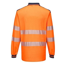 Reflexní polokošile s dlouhým rukávem PW3 Hi-Vis, oranžová/modrá, vel. 4XL