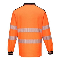 Reflexní polokošile s dlouhým rukávem PW3 Hi-Vis, oranžová/černá, vel. L
