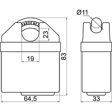Odolný visací zámek Hermes