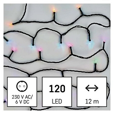 LED vánoční řetěz GoSmart , 12 m, venkovní i vnitřní, RGB, programy, časovač, Wi-Fi