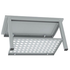 Šatní skříň Charlie s lavičkou a roštem, 2 oddíly, cylindrický zámek, šedá/šedá