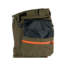 Kalhoty CXS NAOS pánské, zeleno-zelené, HV oranžové doplňky, vel. 58