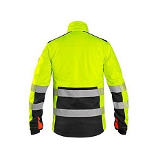 Bunda CXS BENSON, výstražná, softshell, žluto-černá, vel. 3XL