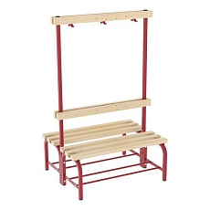Lavice Lisa s věšákovou stěnou, 100 cm, oboustranná, hnědá