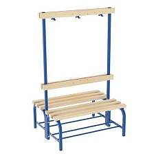Lavice Lisa s věšákovou stěnou, 100 cm, oboustranná, hnědá