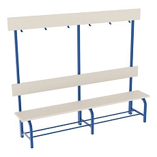 Lavice Eda s věšákovou stěnou, 200 cm, hnědá