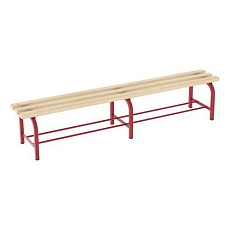 Lavice Eda s roštem, 200 cm, hnědá