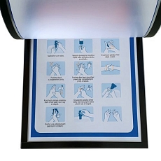 Informační rámeček Pocket A4, samolepicí, modrý