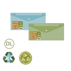 Obal spisový s klopou a drukem ECO LUMA mix, 6 ks, DL