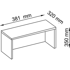 Stolová nástavba Baron, délka 80 cm, dezén buk