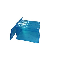 Plastový úložný box s víkem, modrý, 29 l