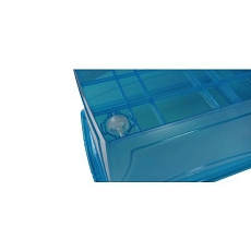 Plastový úložný box s víkem, modrý, 29 l