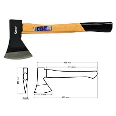 Sekery s dřevěnou násadou, 1000 g x 18