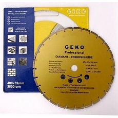 Diamantový řezný kotouč segmentový, 400x8x32mm GEKO