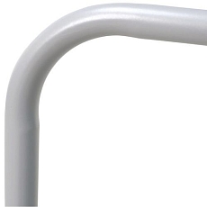 Kovová zábrana, délka 200 cm, průměr 38 mm, šedá - Manutan Expert