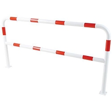 Kovová zábrana, délka 200 cm, průměr 59 mm, bílá/červená - Manutan Expert