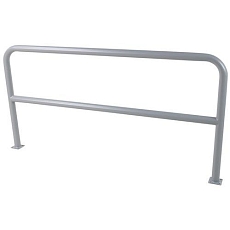 Kovová zábrana, délka 200 cm, průměr 59 mm, šedá - Manutan Expert