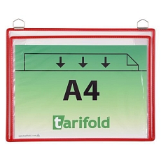 Informační rámečk Tarifold A4, se dvěma oky, červený
