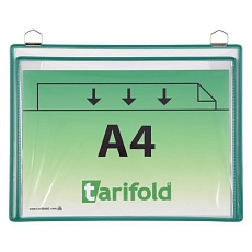 Informační rámečk Tarifold A4, se dvěma oky, zelený