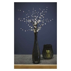 LED větvička s perlami, 60 cm, 3xAA, vnitřní, teplá bílá, časovač
