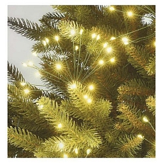 LED světelný řetěz - svítící trsy, nano, 8 m, vnitřní, teplá bílá, časovač
