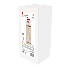 LED dekorace dřevěná - sněhulák, 46 cm, 2xAA, vnitřní, teplá bílá, časovač