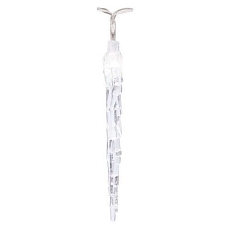LED vánoční girlanda - 10x rampouch, 1,35 m, 2xAA, vnitřní, studená bílá, časovač