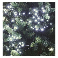 LED světelný řetěz - svítící trsy, nano, 2,35 m, vnitřní, studená bílá, časovač