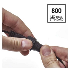 Standard LED spojovací řetěz blikající - rampouchy, 2,5 m, venkovní, teplá/studená bílá