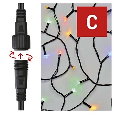 Standard LED spojovací vánoční řetěz, 5 m, venkovní i vnitřní, multicolor