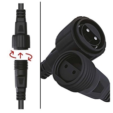 Profi LED spojovací řetěz černý - rampouchy, 3 m, venkovní, studená bílá