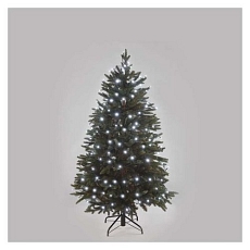 LED vánoční řetěz, 12 m, venkovní i vnitřní, studená bílá, časovač