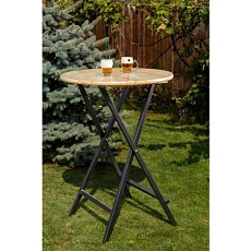 Zahradní skládací stůl kulatý Claire, průměr 80 cm