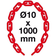 Bezpečnostní řetěz HARDENED s ochranným krytem z textílie, 10x1000 mm