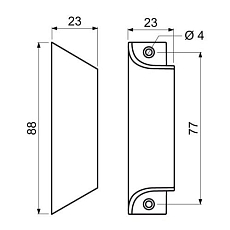 Hliníkové madélko pro balkónové dveře MAD6010, stříbrný fluorcarbon