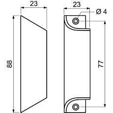 Hliníkové madélko pro balkónové dveře MAD6010, bronzový fluorcarbon