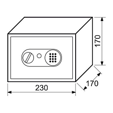 Nábytkový trezor s elektronickým zámkem, bílý
