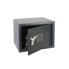 Nábytkový trezor s elektronickým zámkem, číselnou klávesnicí a páčkou k otevření, 300 x 380 x 300 mm
