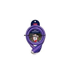 Ocelový lankový zámek, 10x1200 mm, černý