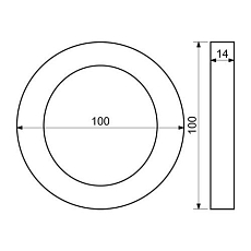 Hliníkové číslo v 3D provedení s broušeným povrchem, znak 