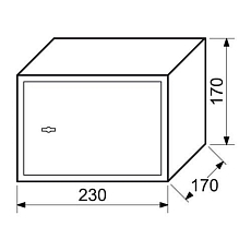 Nábytkový sejf Nore, 17 x 23 x 17 cm