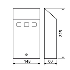Nástěnný ocelový popelník, černý
